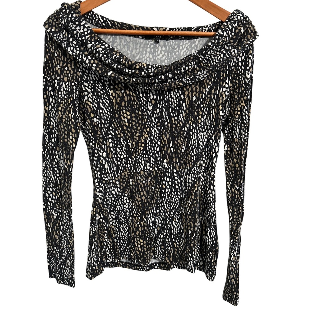 TART Off the Shoulder Long-Sleeved Printed Blouse Soft Knit Women's‎ Size Small